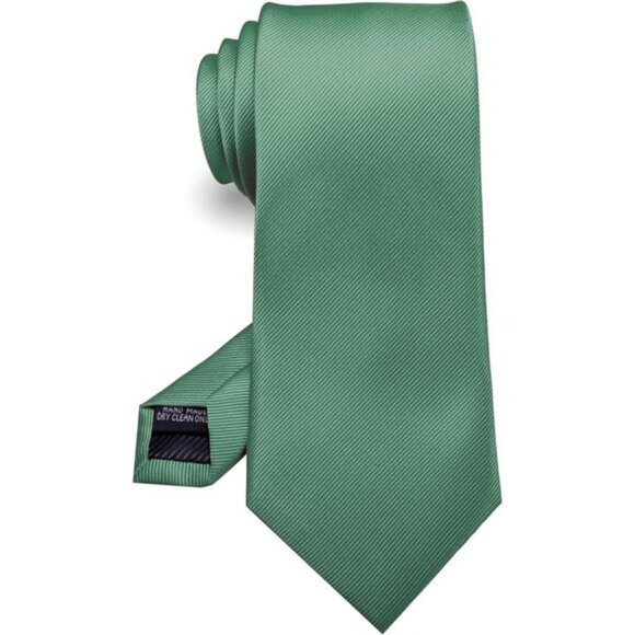 ⚡Men Eucalyptus Green Imported Silk Blend Formal Stylish Affordable Neck Tie - Picture 1 of 4